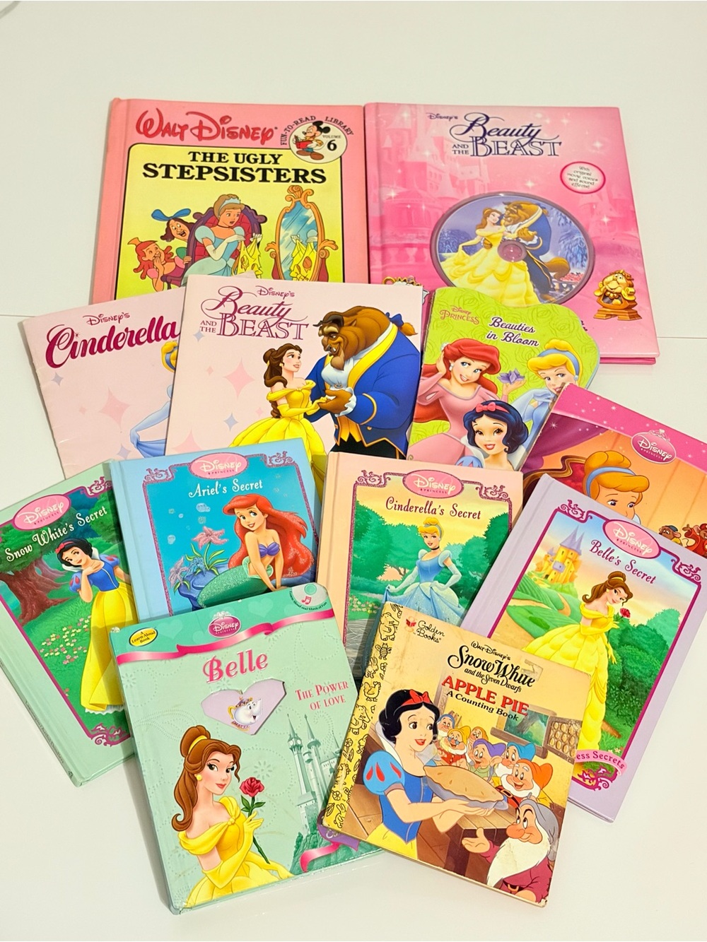 Disney Princess Book Hardcover Paperback Lot Childrens Reading Y2K 2000s 80s 90s